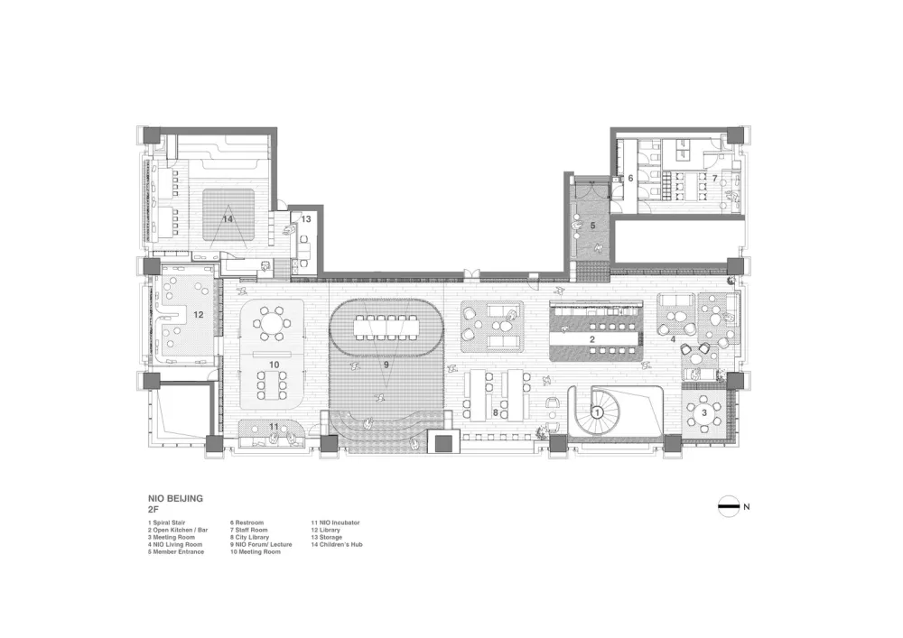蔚来电动汽车北京旗舰店 NIO House： AIM Architecture-时刻设计网
