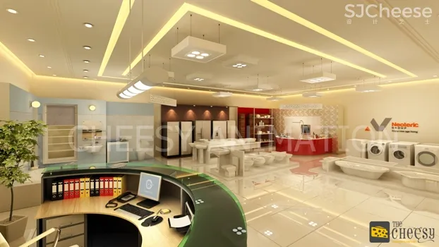 3d commercial interior rendering 4-时刻设计网