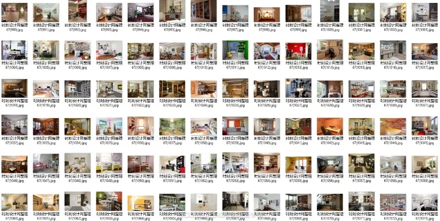 家装15大细分空间丨3162张高清实景照片丨书房+客厅+厨房+卧室等等丨5.2G