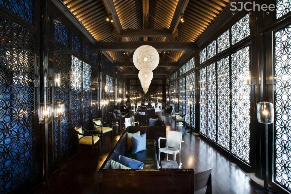 如恩设计(Neri & Hu)-北京黄埔会餐厅丨装修竣工图纸CAD+实景图丨56.3M-时刻设计网