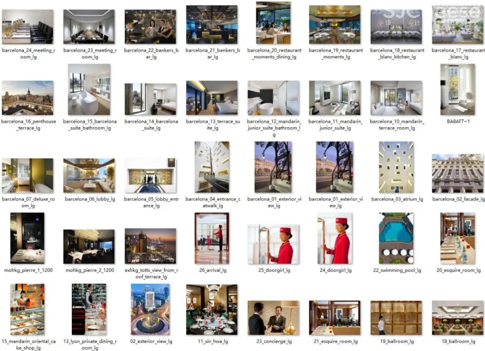 全球文华东方酒店丨作品摄影合集丨32套案例899张JPG图丨4.44G
