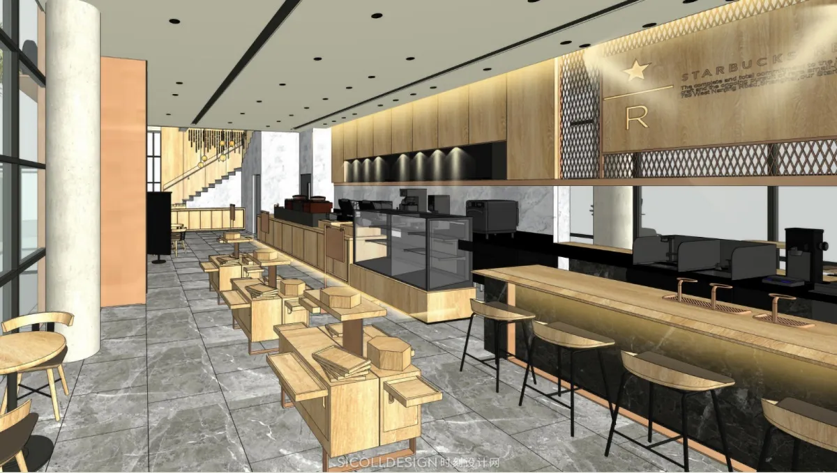 【星巴克】浙江杭州天寓店|施工图两版CAD&PDF+效果图|239M