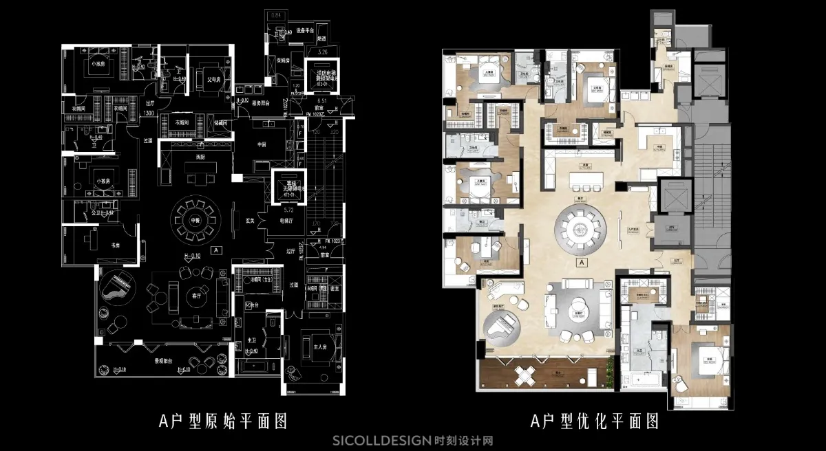 琚宾HSD丨重庆招商置地豪宅样板间(2套)设计方案+效果图+施工图丨212M