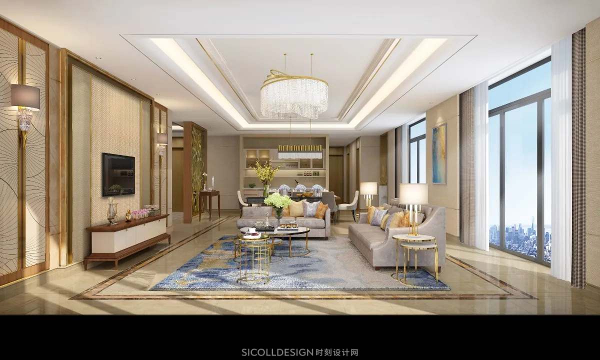 琚宾HSD丨重庆招商置地豪宅样板间(2套)设计方案+效果图+施工图丨212M