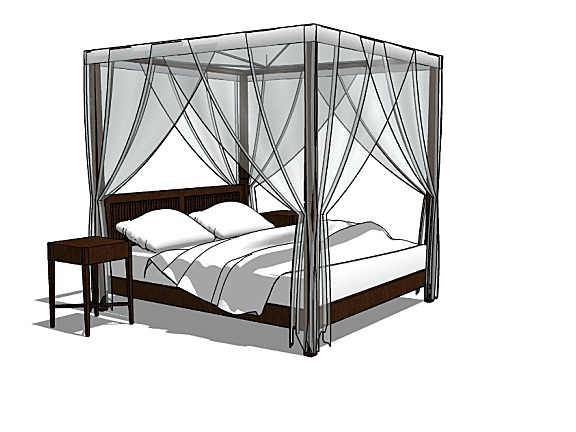 SU草图大师模型-床-床头柜单体家具sketchup模型-198个-974M