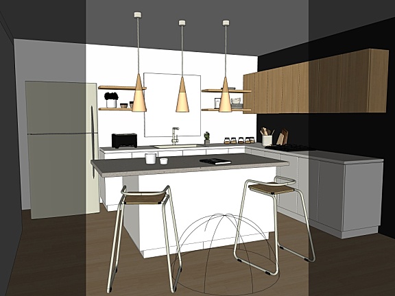 厨房SU模型合集-家装厨房餐厅设计效果草图大师sketchup-25套SKP模型-1.4G