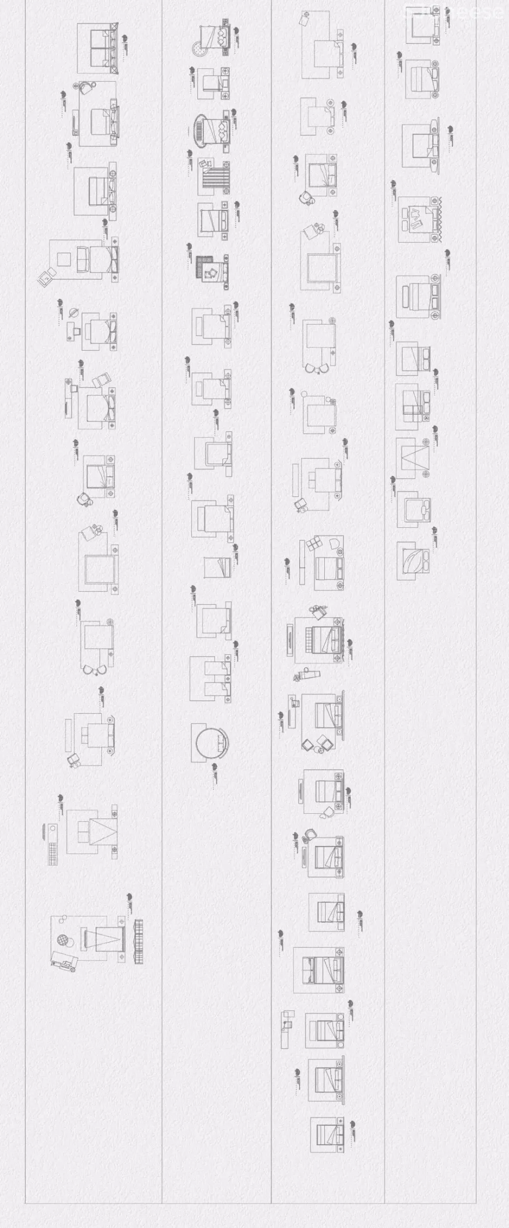 室内设计平面方案CAD家具图库餐厅厨卫客厅书房卧室-DWG格式-10M-时刻设计网