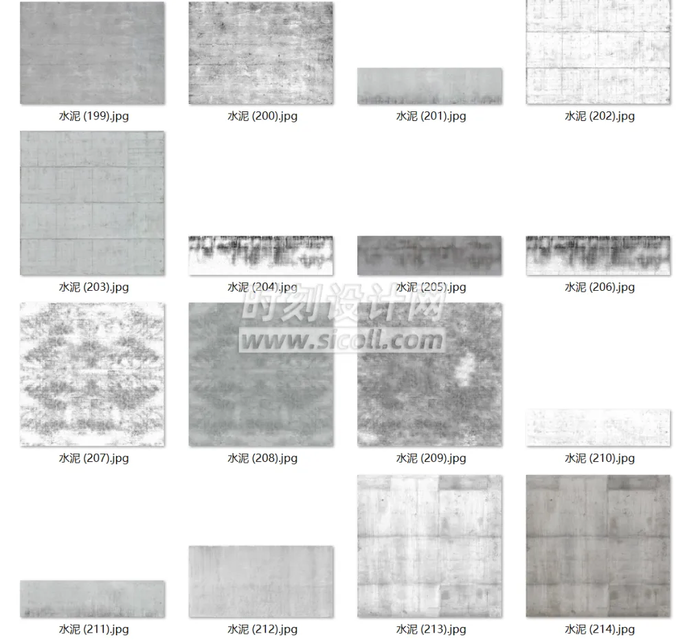 工业风微水泥墙板纹理材质贴图丨699个丨jpg+png丨5.9G-时刻设计网