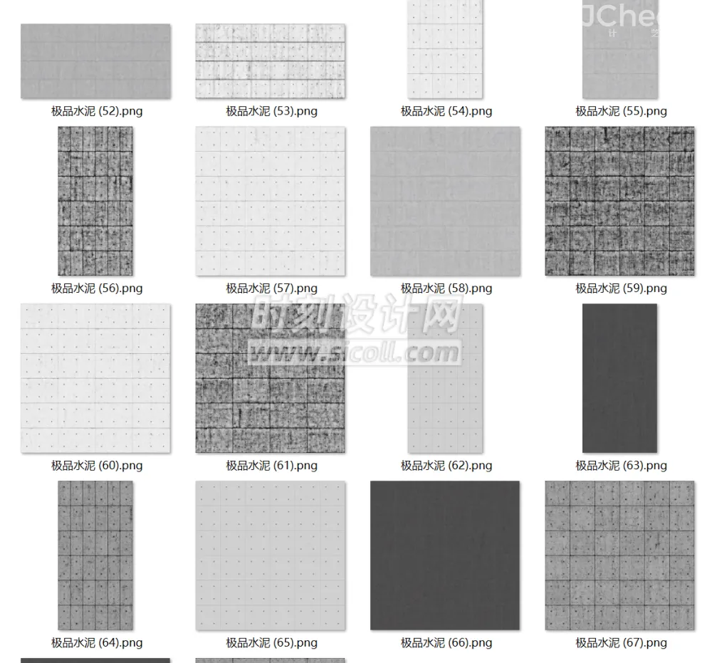 工业风微水泥墙板纹理材质贴图丨699个丨jpg+png丨5.9G-时刻设计网