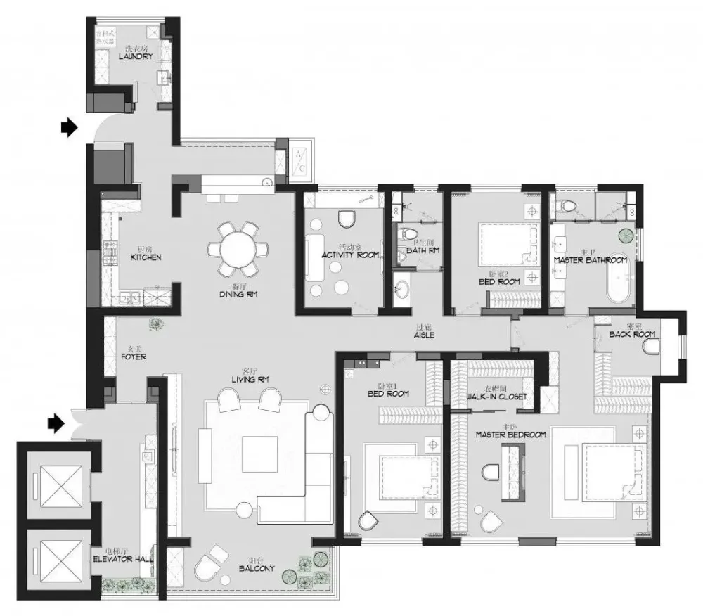 家装公寓三居室平面布局规划方案图合集丨670张JPG丨187M-时刻设计网