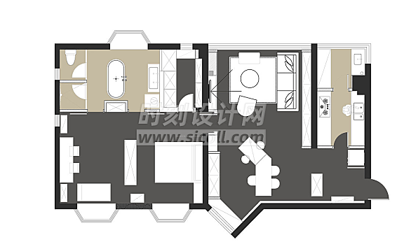 家装公寓一居室平面图合集-500张小户型平面图合集，请查收！